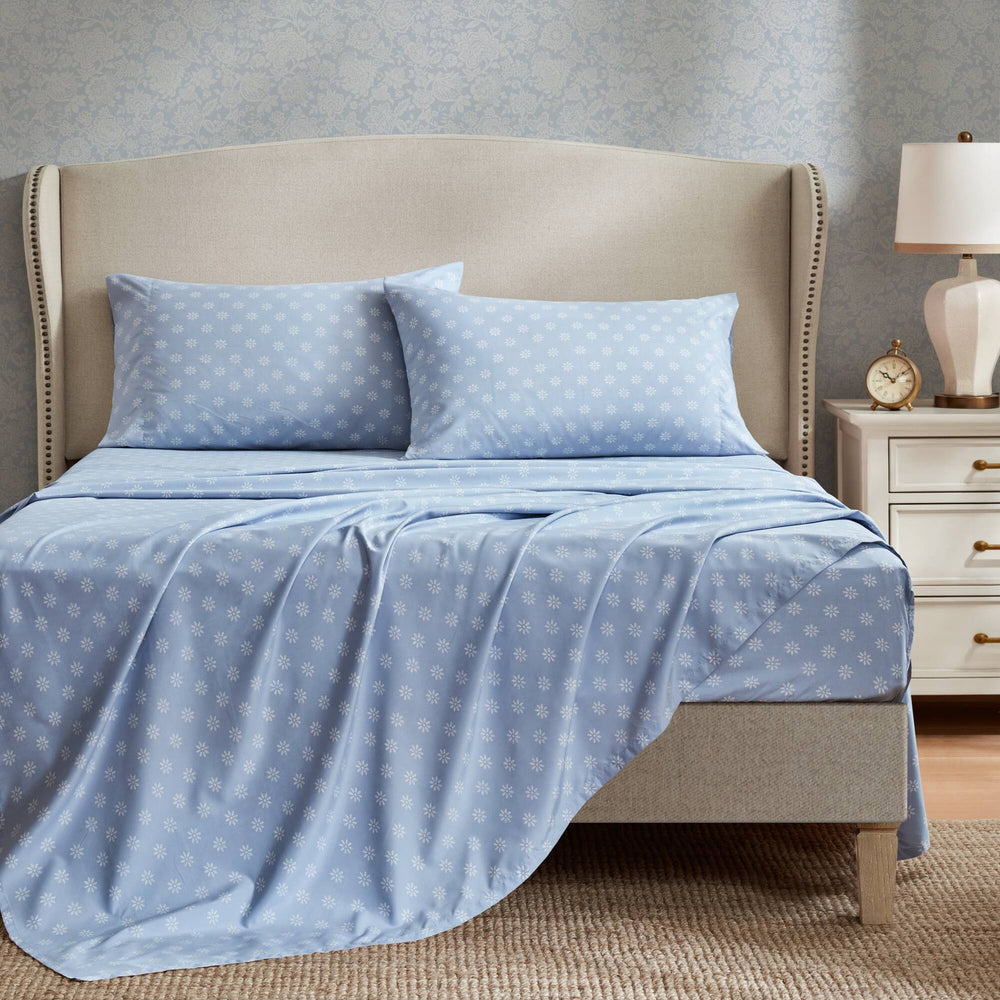 7-Piece Full 7 Piece Vin -inspired Collection floral print,Beige/Blue Media 17
