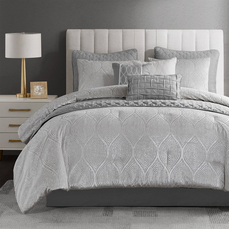 10- Piece Jacquard Comforter Set