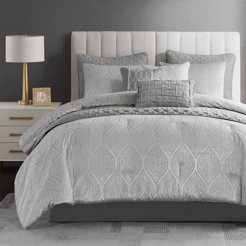 10- Piece King Jacquard Comforter Set Media 7