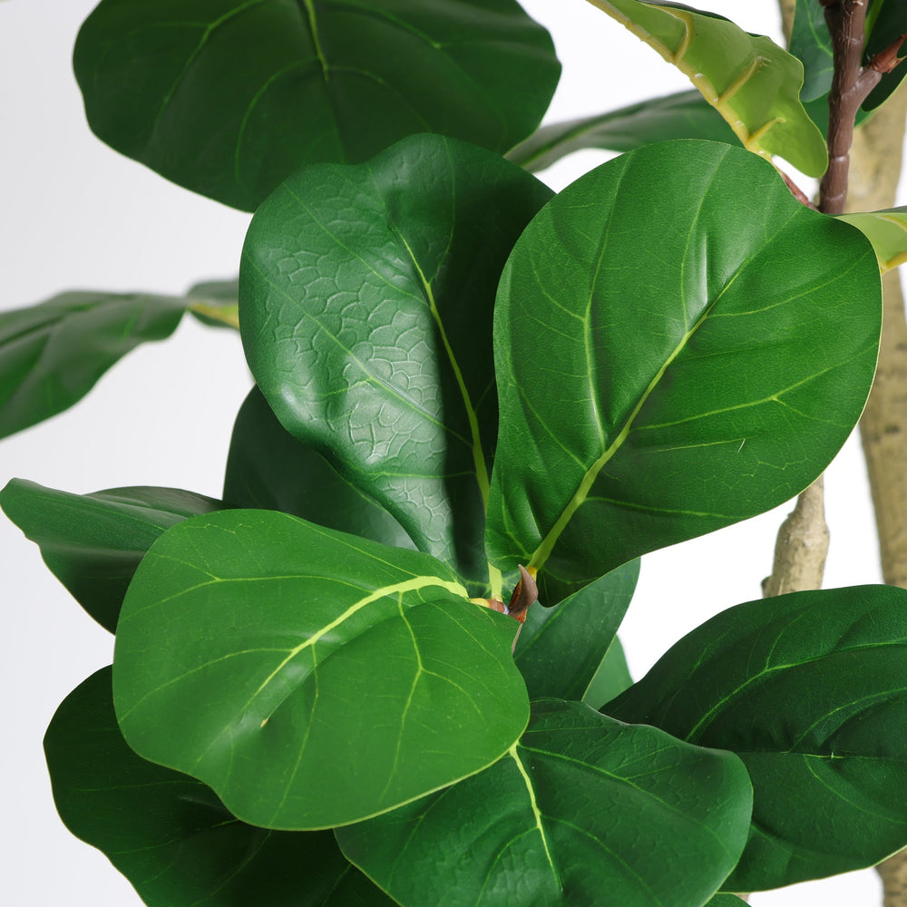 7FT Artificial Fiddle Leaf Fig Tree, Realistic Faux Potted Plant in Black Pot, 1pc/set Media 8