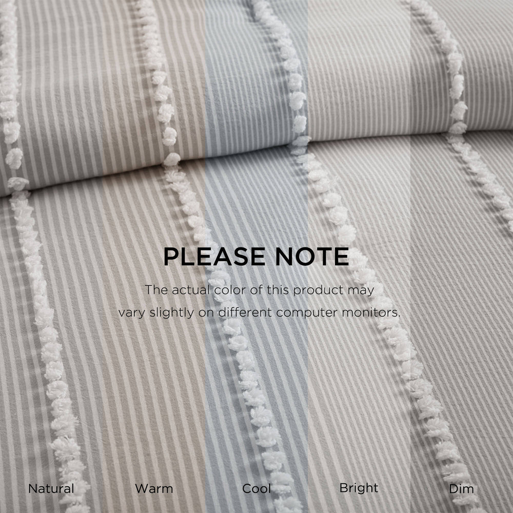 3- Piece King Cotton Yarn Dyed Comforter Set Media 7