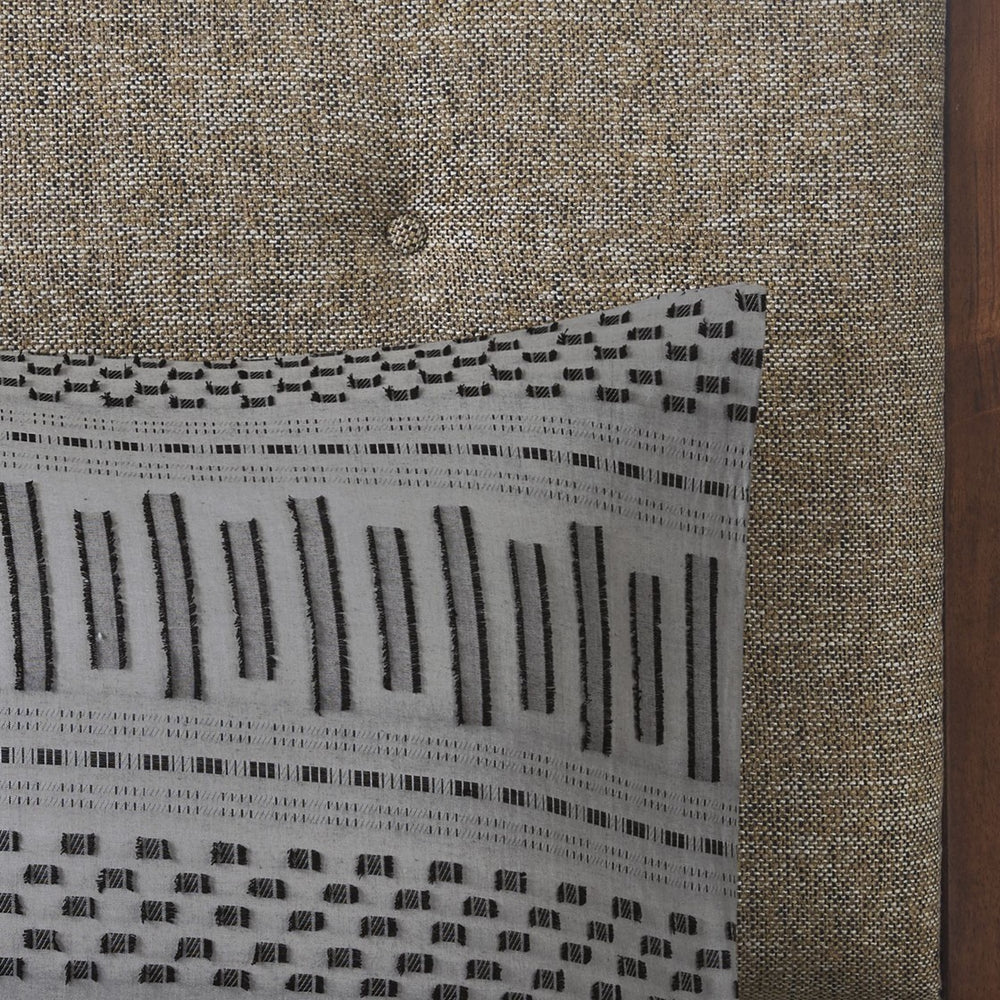 Cotton Jacquard Comforter Mini Set Grey/Black King/Cal King Media 5