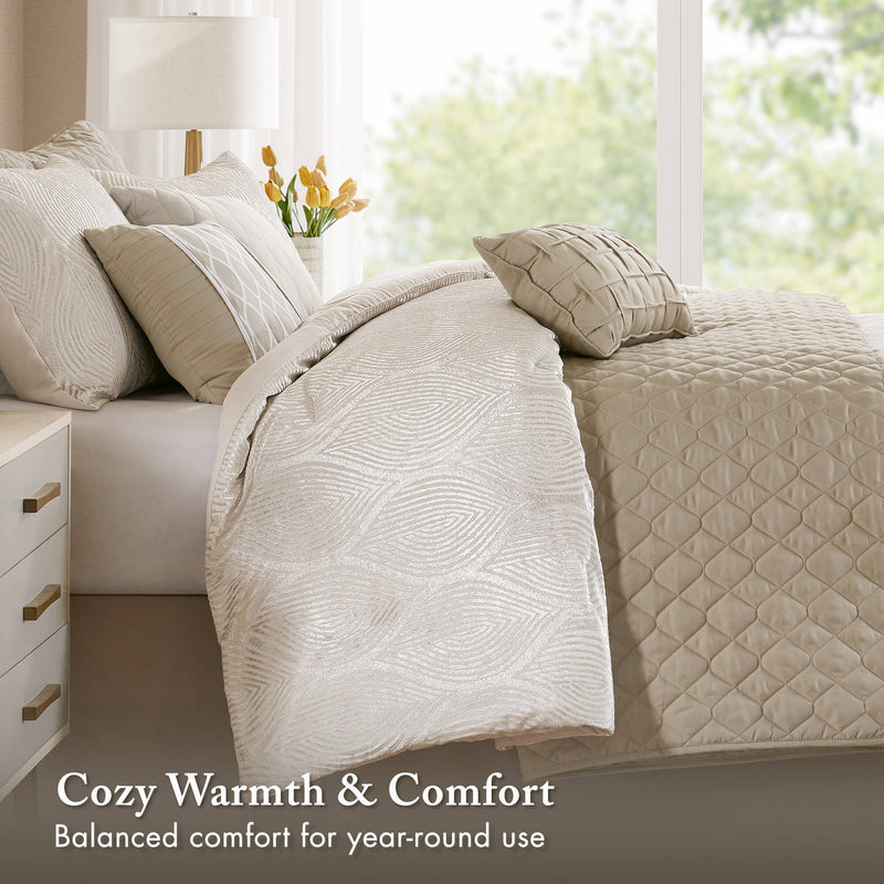 10- Piece Jacquard Comforter Set