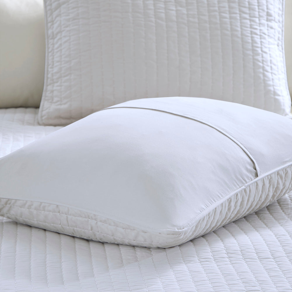 3 Piece Quilt Set White Full/Queen Media 4