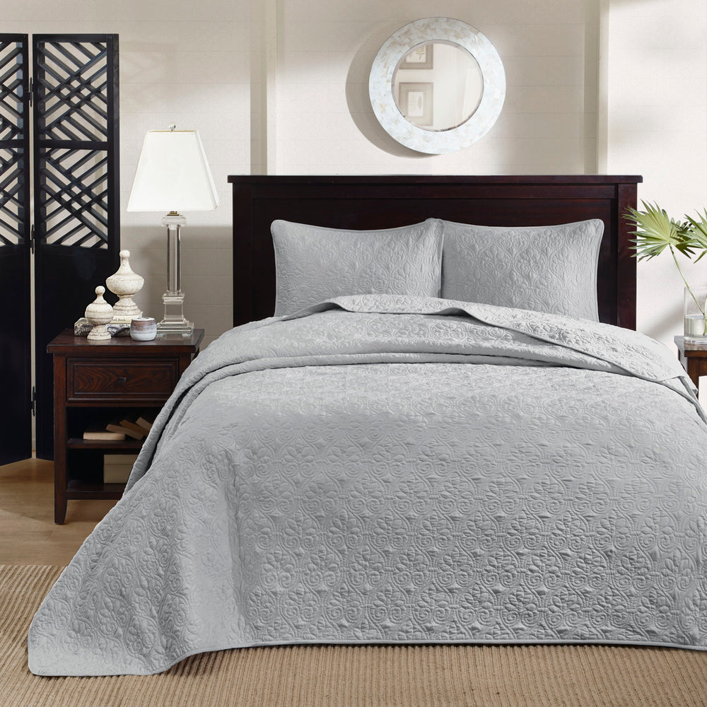 Reversible Bedspread Set Grey King Media 5