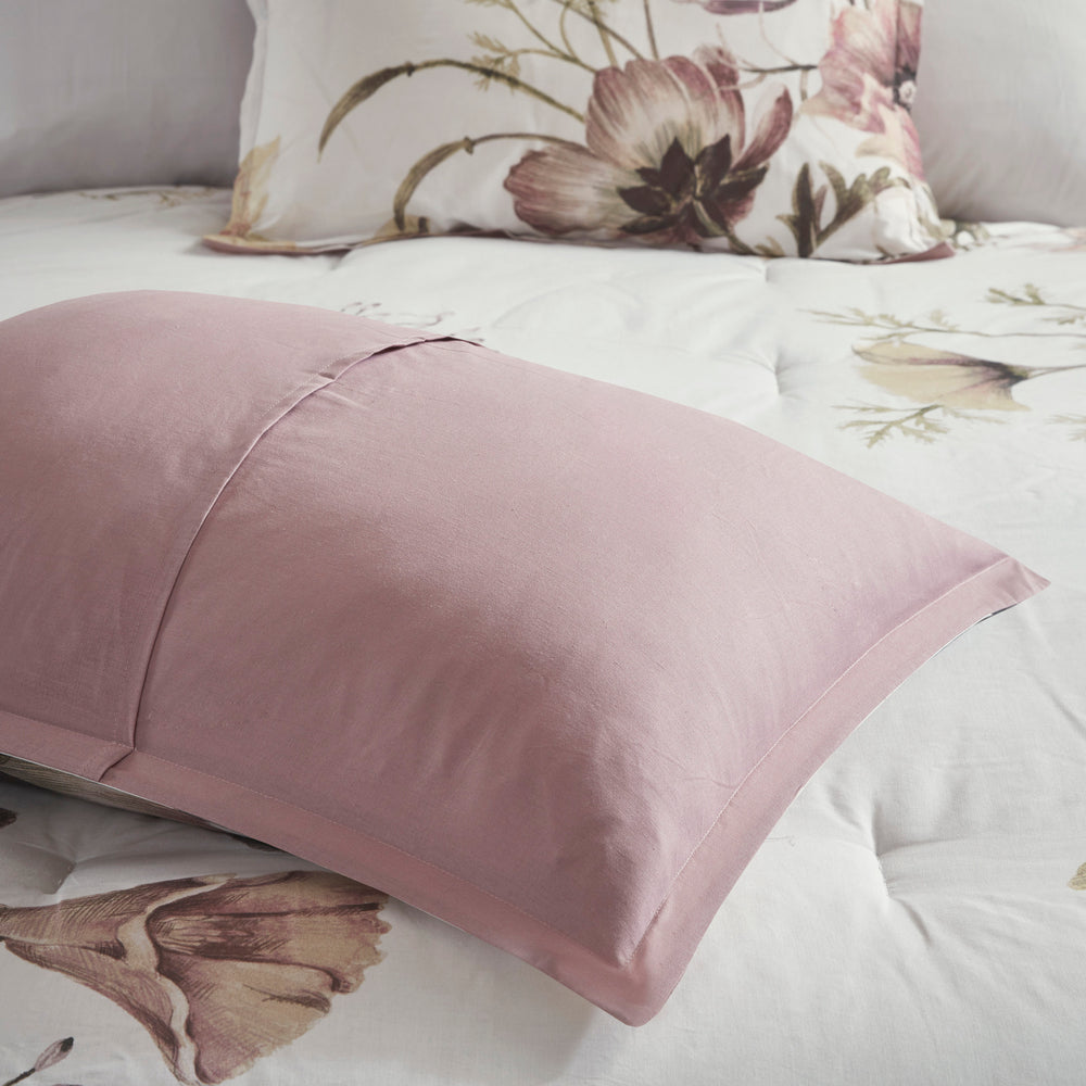 8 Piece Cotton Printed Comforter Set Blush Cal King Media 4