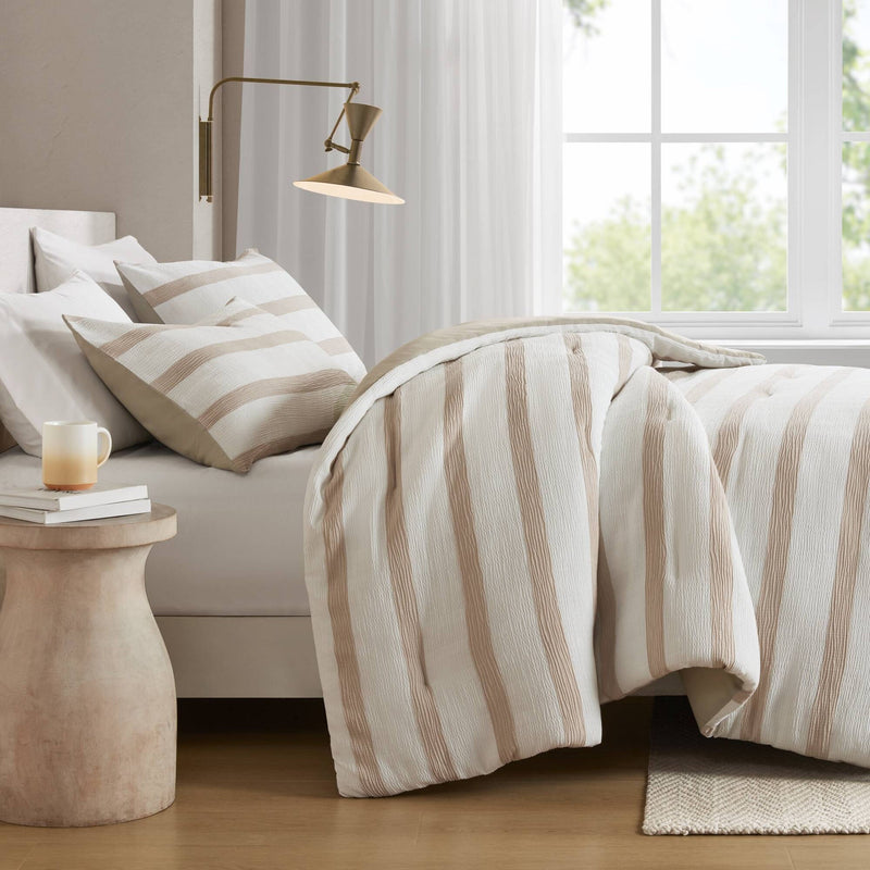 3-Piece King/Cal King Yarn-dyed striped comforter