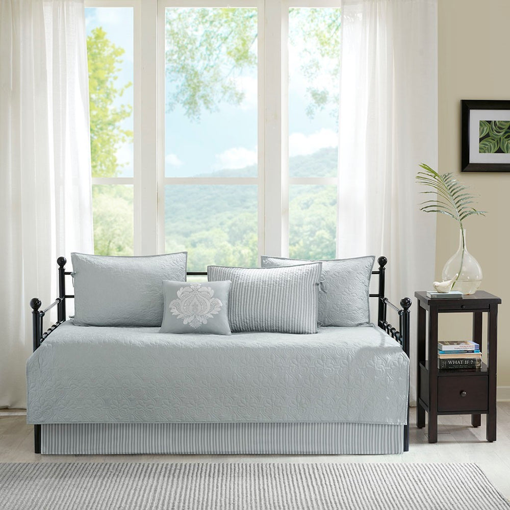 6 Piece Reversible Daybed Cover Set Grey Daybed Media 4