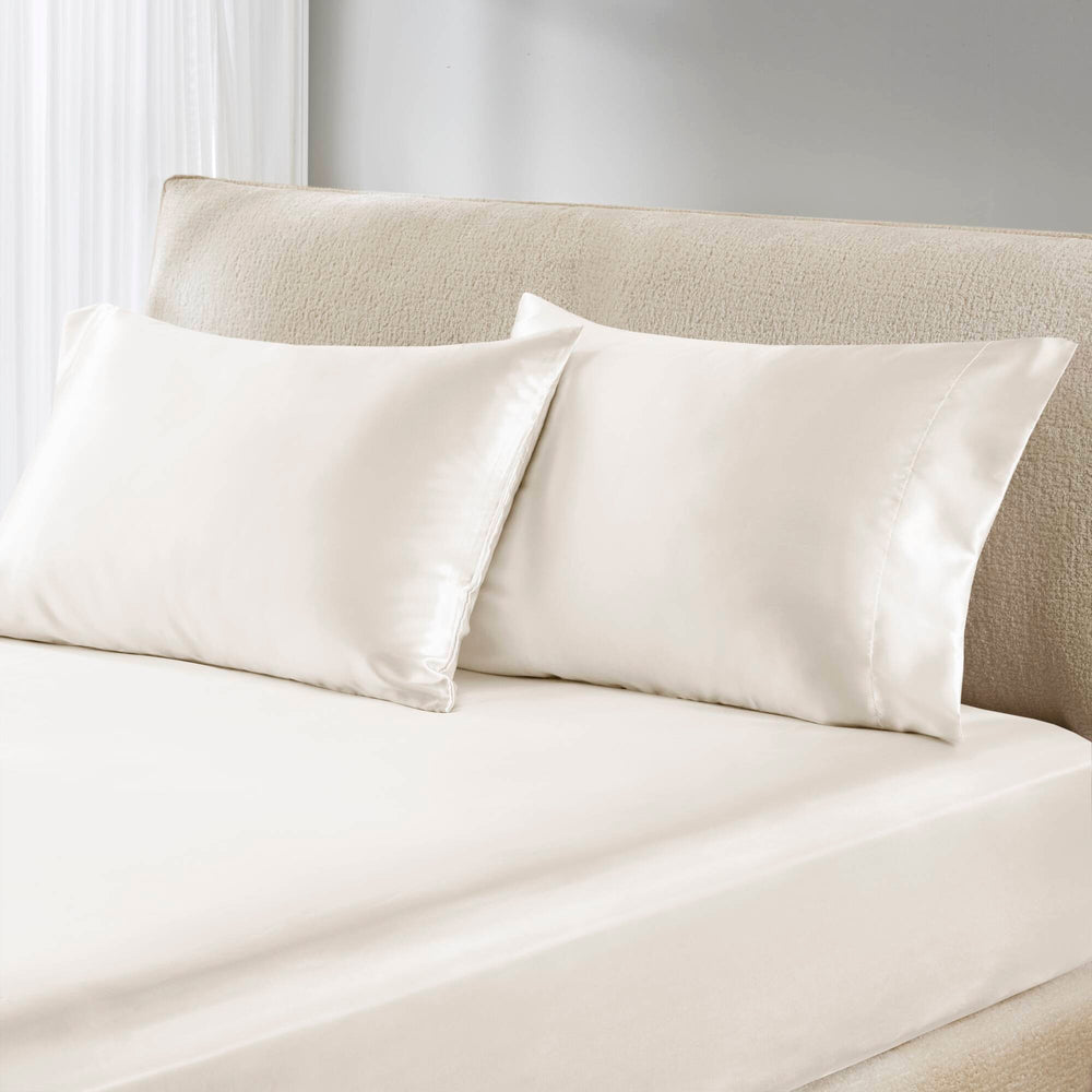 4 PCS Twin Luxury Sheet Set Ivory Media 6