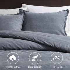 3PCS Twill Washed Duvet Set perspective