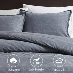 3PCS Twill Washed Duvet Set perspective