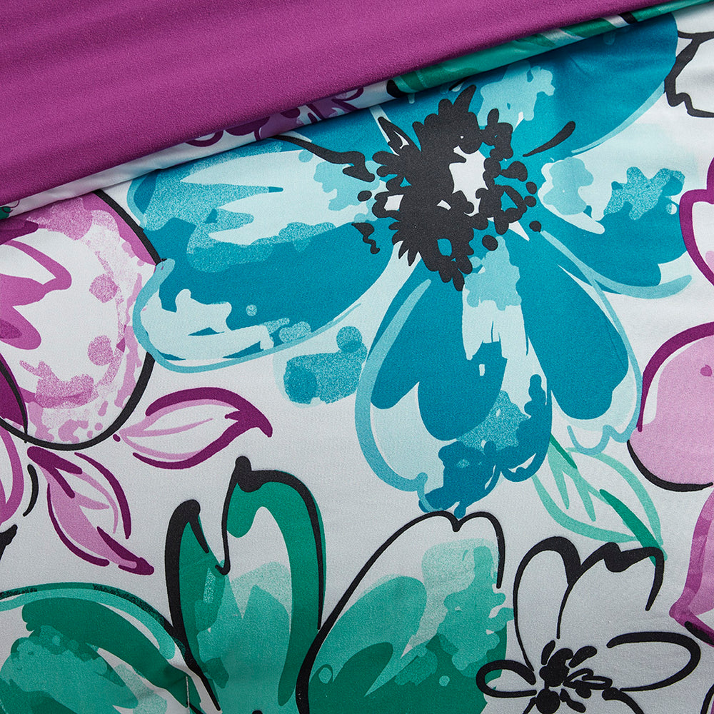 Twin/Twin XL Floral Comforter Set Media 2