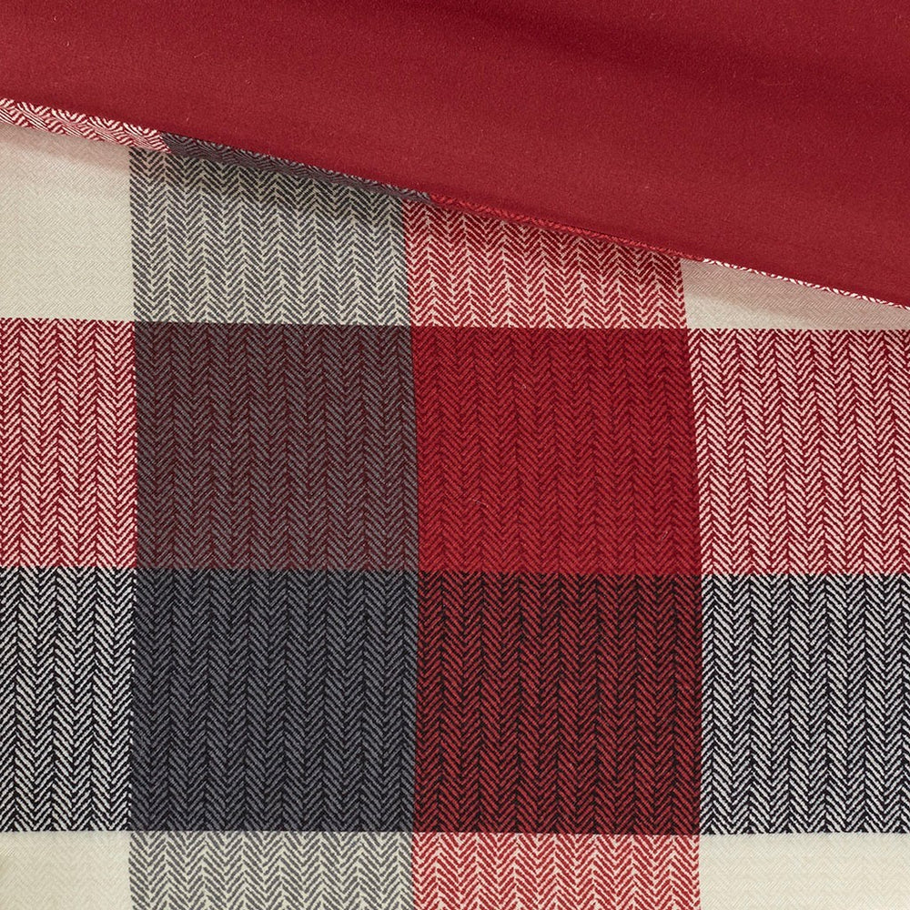 7 Piece Herringbone Comforter Set Red Cal King Media 7