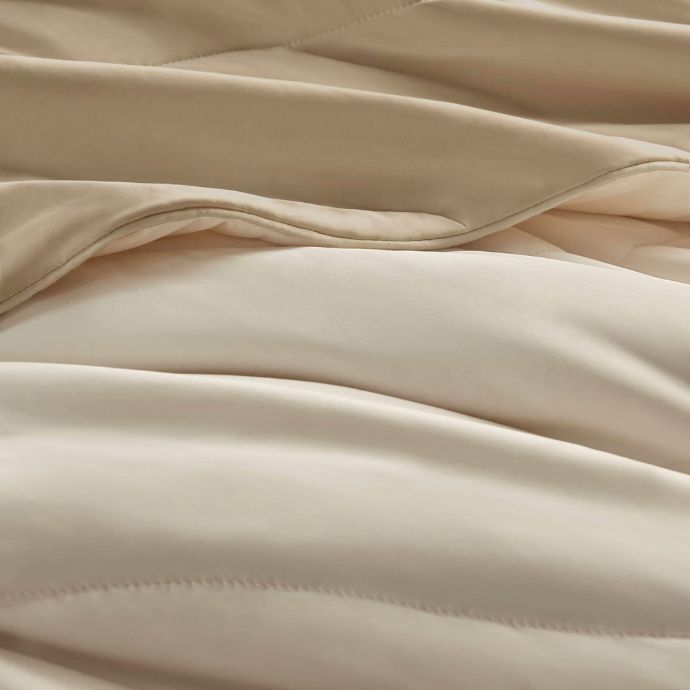 1-Piece King/Cal King Reversible Tencel Comforter Blanket,Linen Media 7