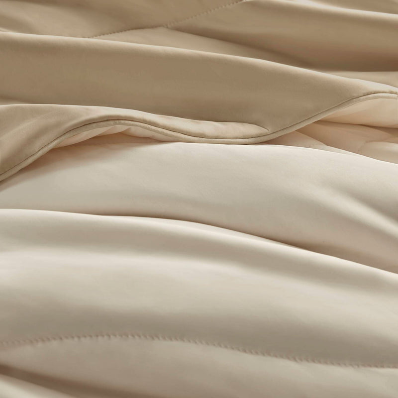 1-Piece King/Cal King Reversible Tencel Comforter Blanket,Linen