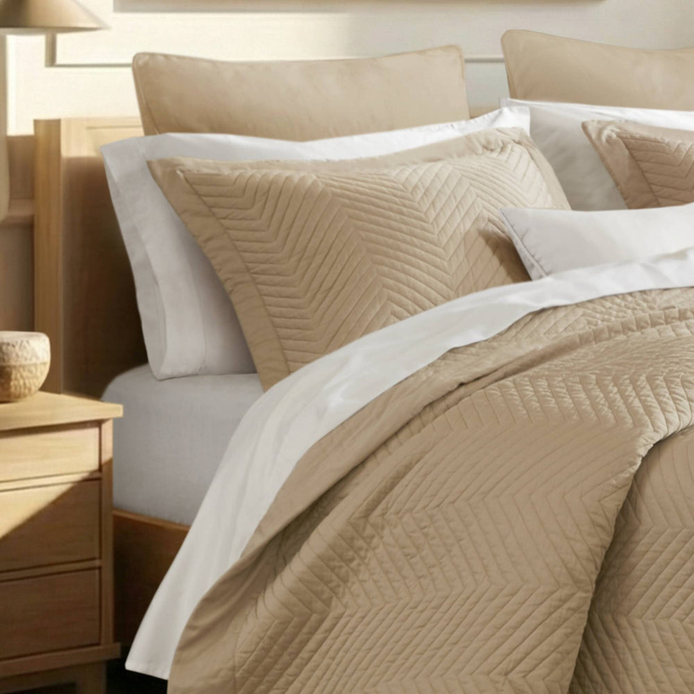 Full/Queen 3 Piece Cotton Quilt Set Linen Media 15