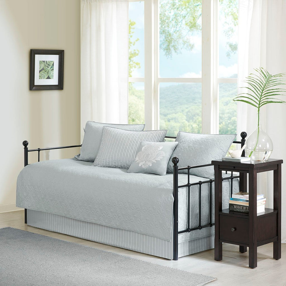 6 Piece Reversible Daybed Cover Set Grey Daybed Media 1