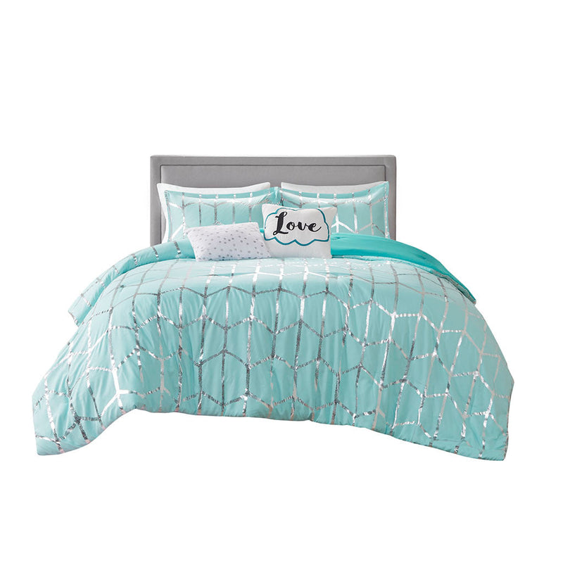 King/Cal King Metallic Printed Comforter Set