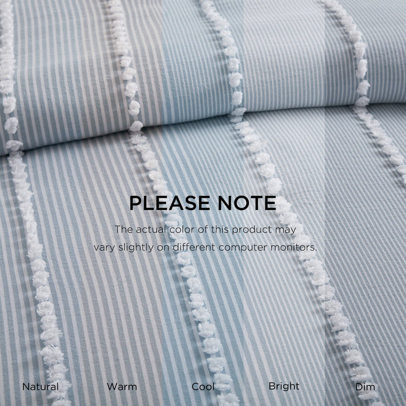 3- Piece King Cotton Yarn Dyed Duvet Cover Set