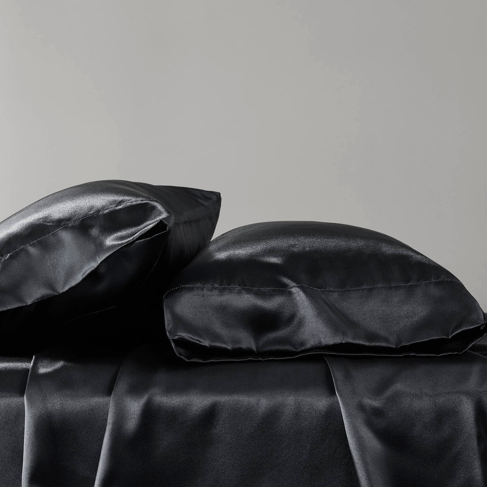 7 PCS Split King Luxury Sheet Set Black Media 18