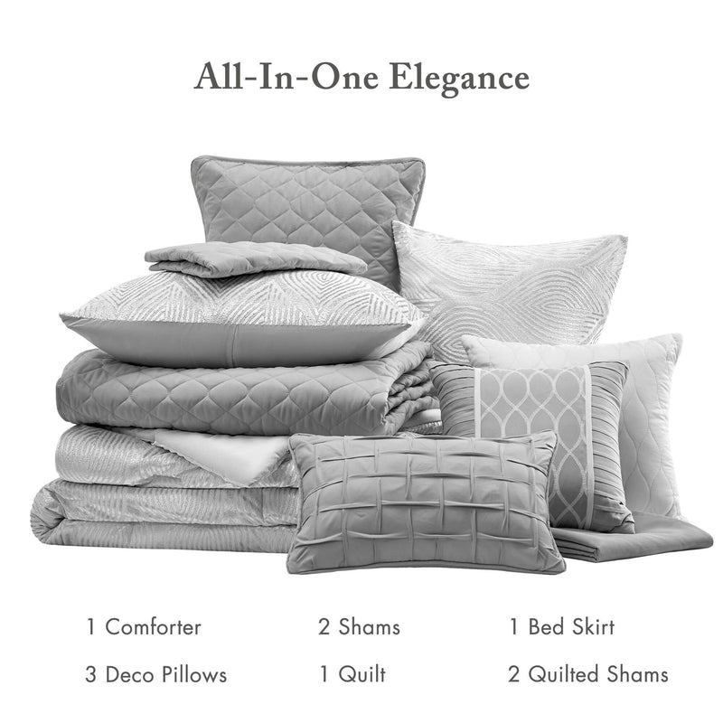 10- Piece Jacquard Comforter Set