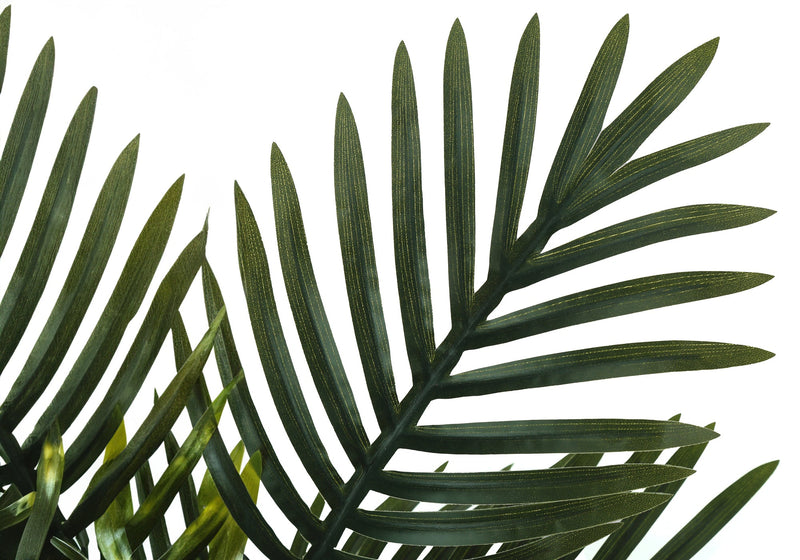 Artificial Plant, 20' Tall, Palm, Indoor, Faux, Fake, Table, Greenery, Potted, Real Touch, Decorative, Green Leaves, Black Pot