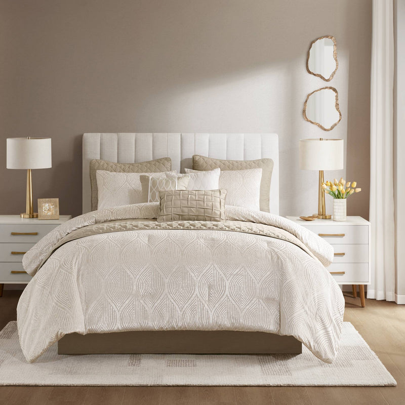 10- Piece Jacquard Comforter Set