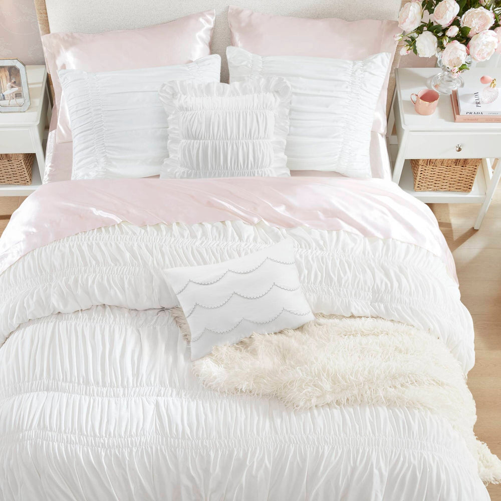 5 Pieces Full/Queen Comforter Set,White Media 13