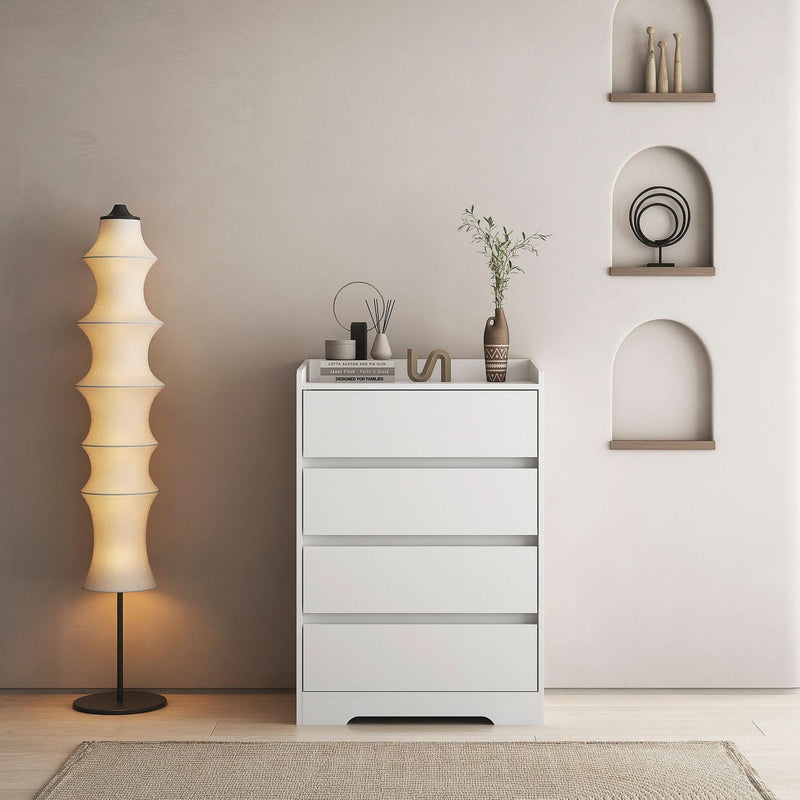 Bedroom Dresser Waterproof Minimalist White Cabinet Storage Organizer
