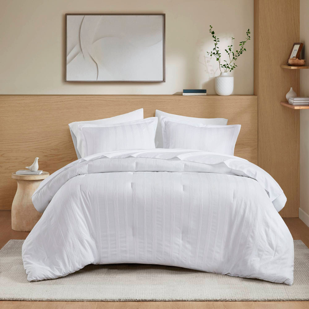 7-Piece Cal King Woven Striped Comforter Set Media 13