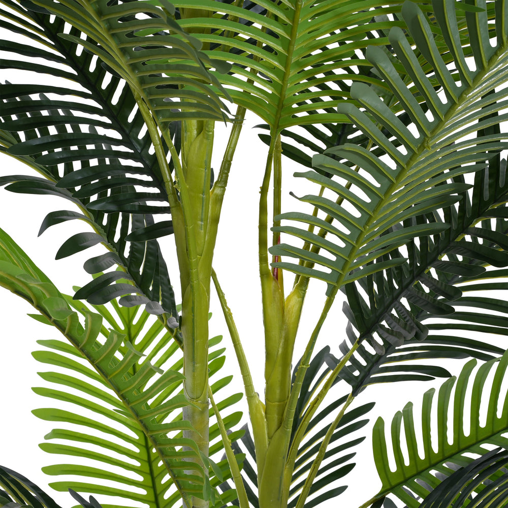 78.5' Artificial Palm Tree with Black Plastic Pot, Set of 2 Media 8
