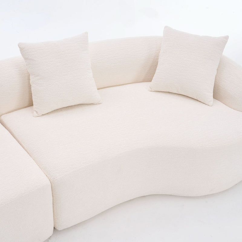 Foam & Spring Sofa Sectional White Living Room Design Furniture Collection