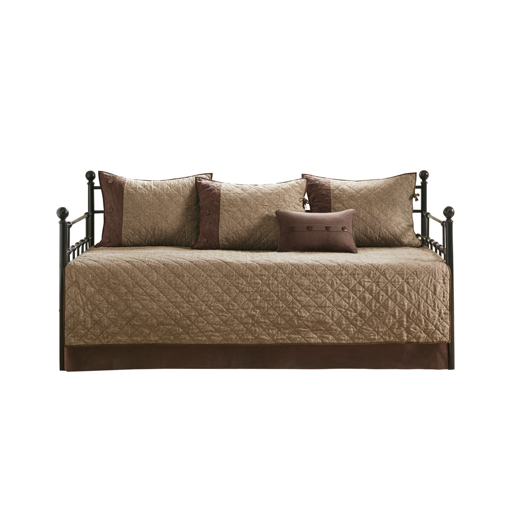 6 Piece Reversible Daybed Cover Set Brown Daybed Media 13