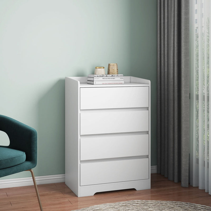 Bedroom Dresser Waterproof Minimalist White Cabinet Storage Organizer