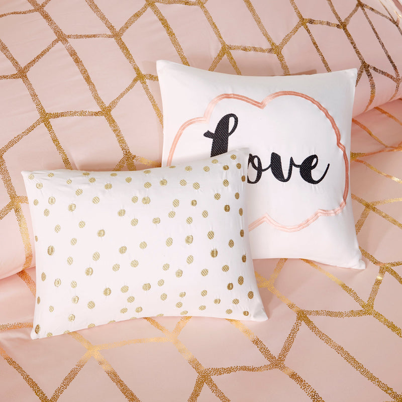 5-Piece 100% Polyester Brushed Comforter Set