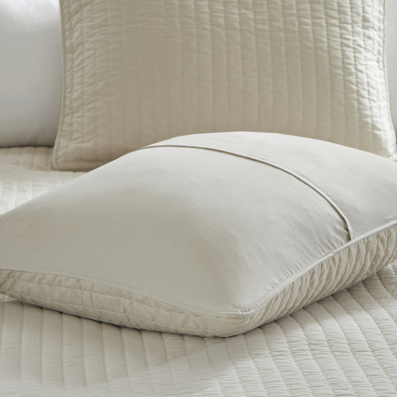 3 Piece Quilt Set Cream King/Cal King