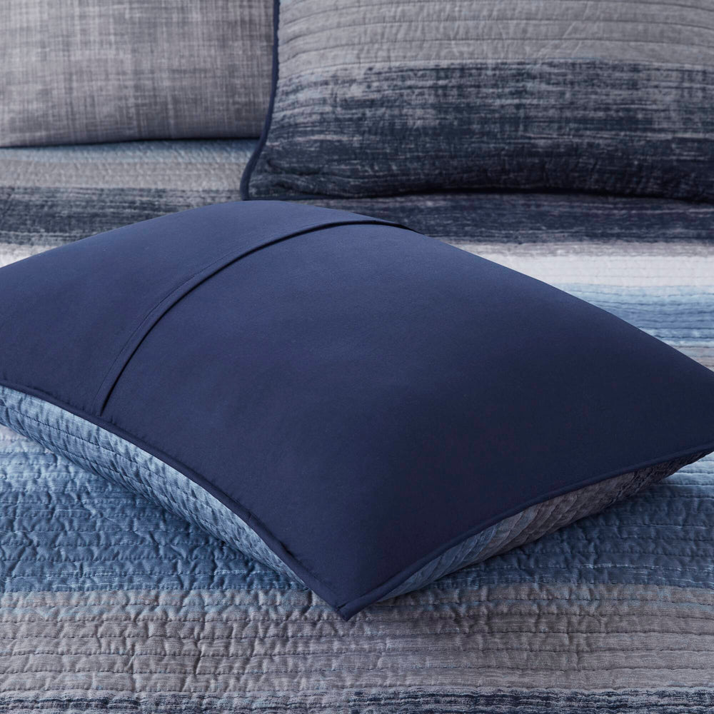 8-Piece Queen 8 Piece Quilt Set with Cotton Bed Sheets,Navy Media 14