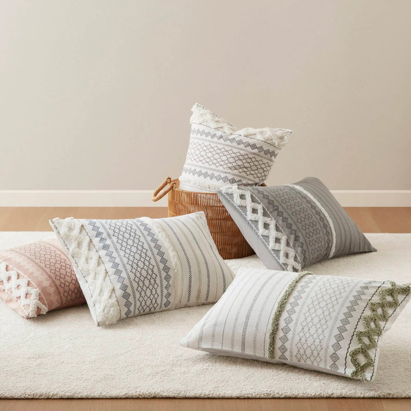 3 PCS Cotton Printed Comforter Set with Chenille