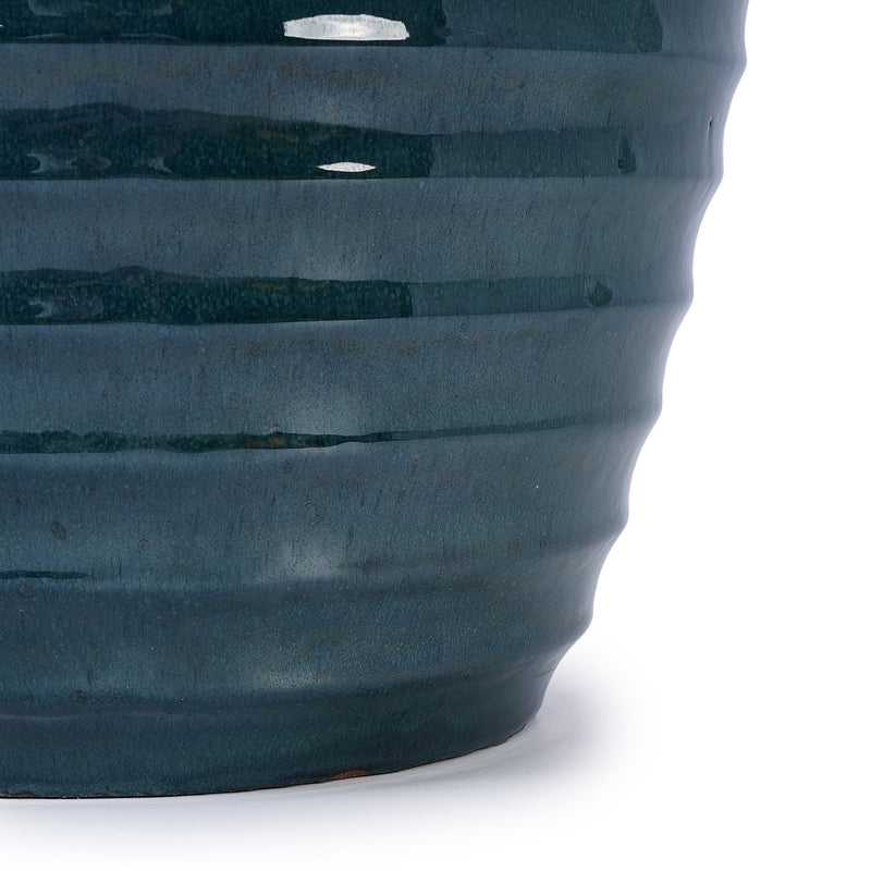 Ceramic Flowerpot, Modern Planter for Patio, Garden, Windowsill - Army Green
