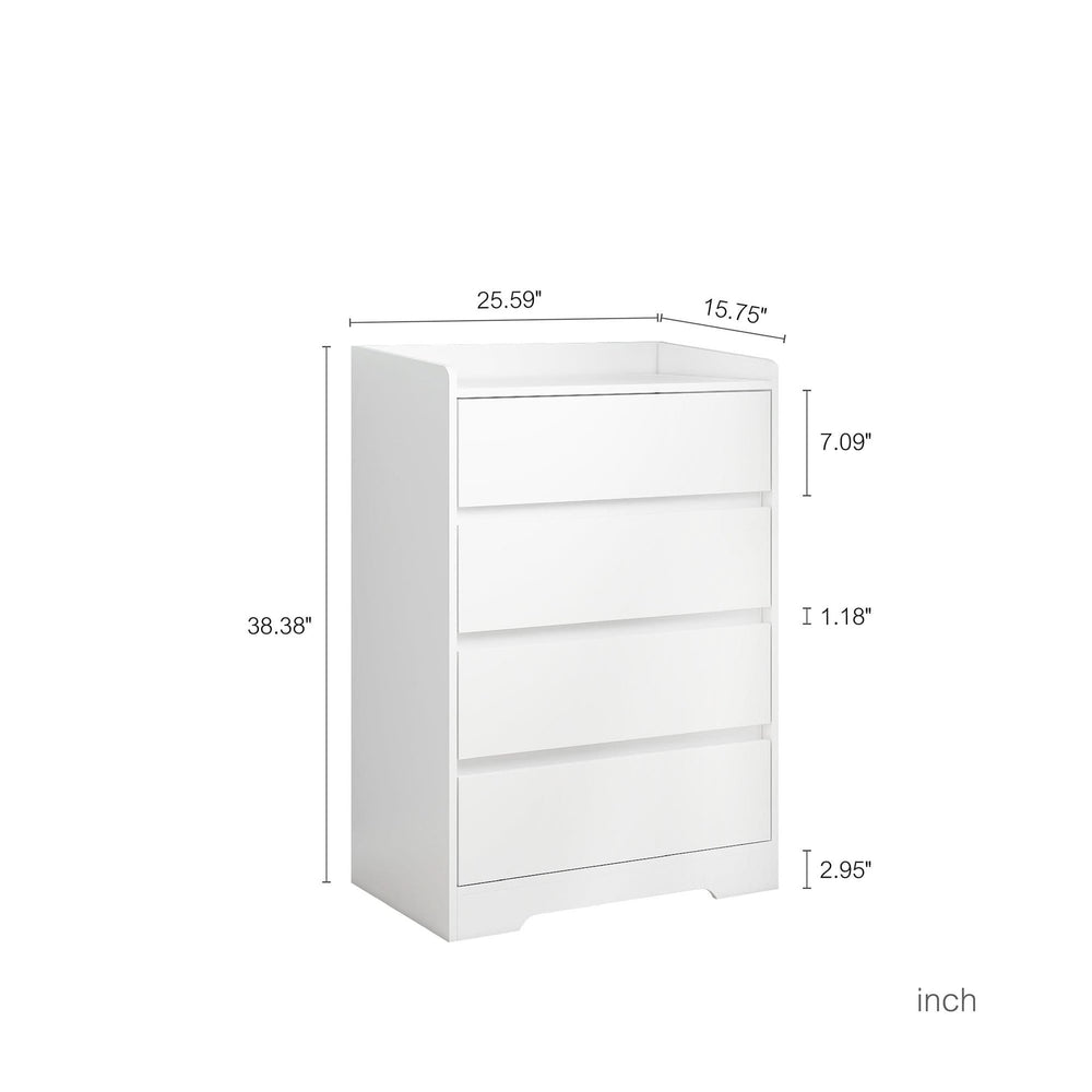 Bedroom Dresser Waterproof Minimalist White Cabinet Storage Organizer Media 13