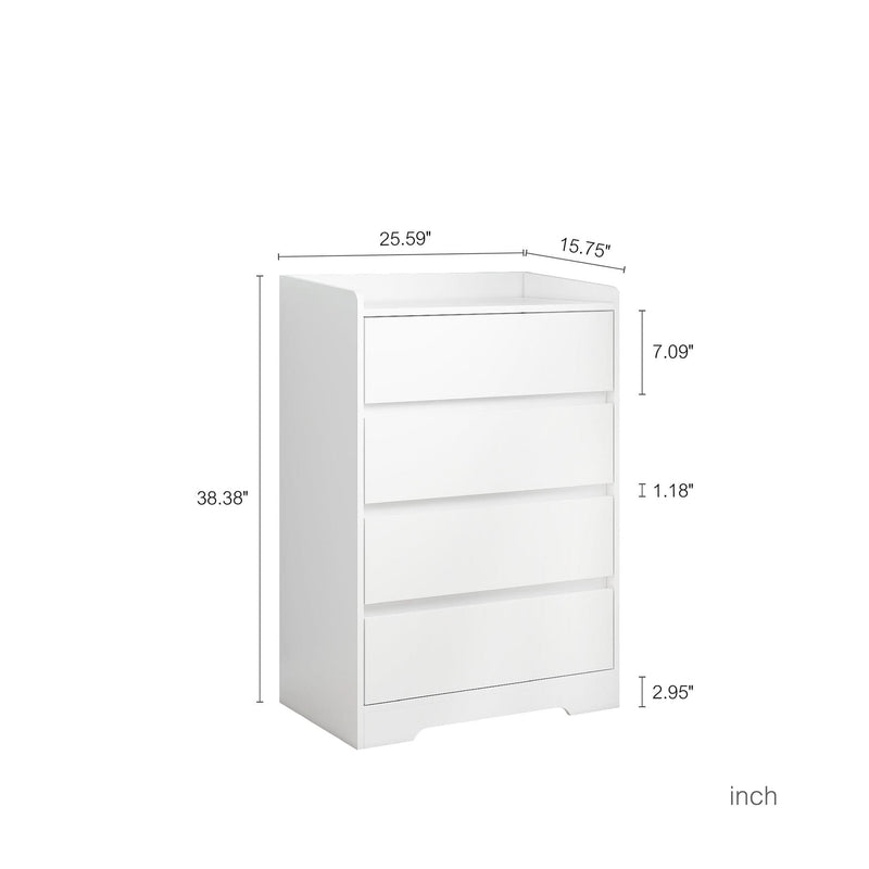Bedroom Dresser Waterproof Minimalist White Cabinet Storage Organizer