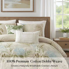 6 Piece Oversized Cotton Comforter Set with Throw Pillow perspective