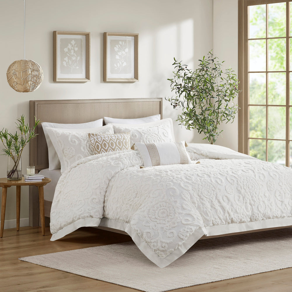 Comforter Mini set Ivory Full/Queen Media 2