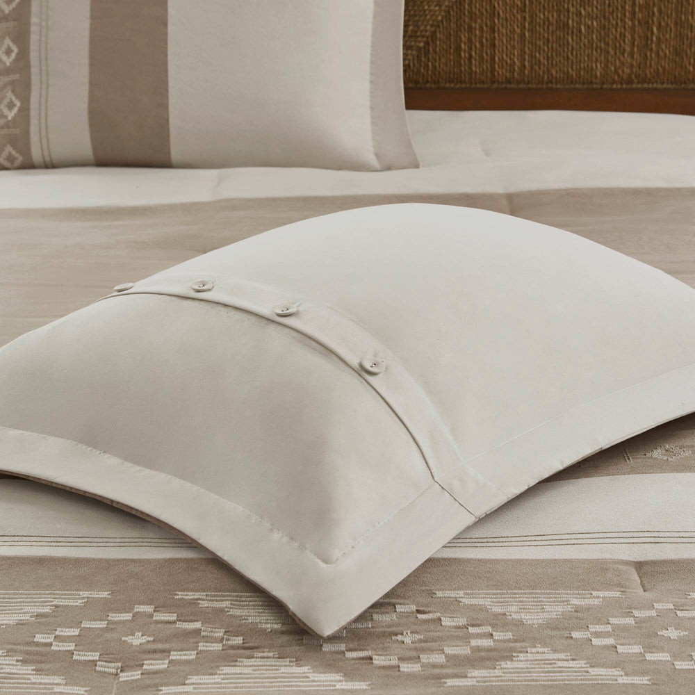 5-Piece Full/Queen Comforter 5pcs Set,Taupe Media 15