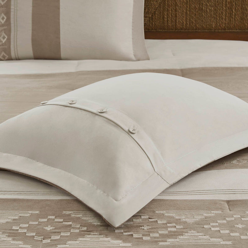 5-Piece Full/Queen Comforter 5pcs Set,Taupe