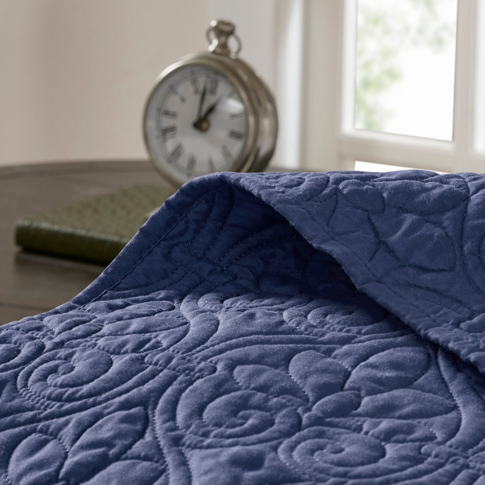 Reversible Bedspread Set Navy Full Media 5
