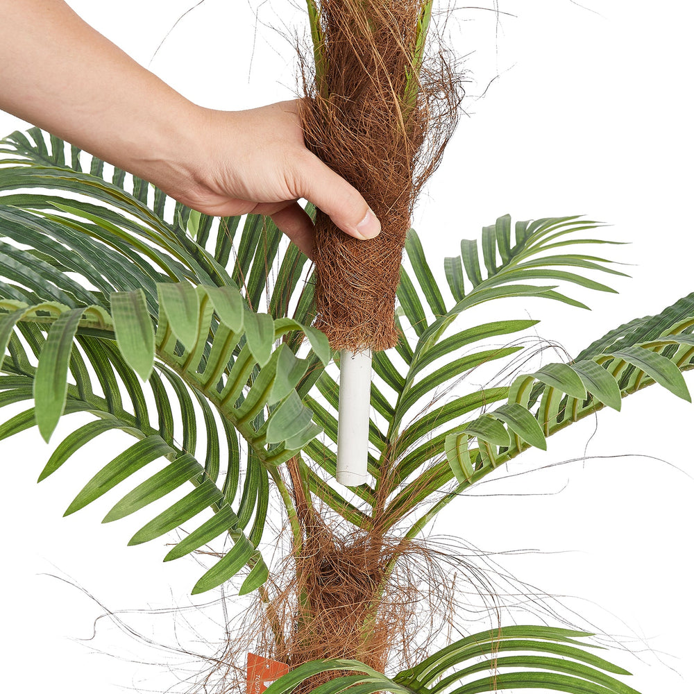 Artificial Palm Tree, 4 FT Tall Faux Plant, Secure PE Material & Anti-Tip Tilt Protection Low-Maintenance Plant, Lifelike Green Fake Tree for Home Office Warehouse Decor Indoor Outdoor Media 4
