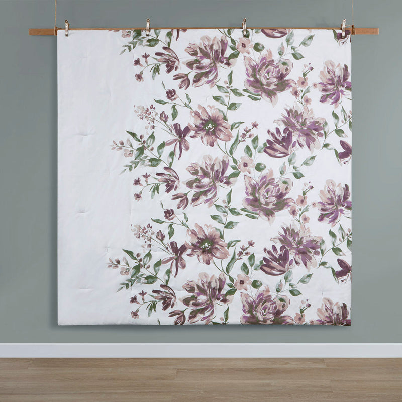 King Floral Comforter Set with Bed Sheets