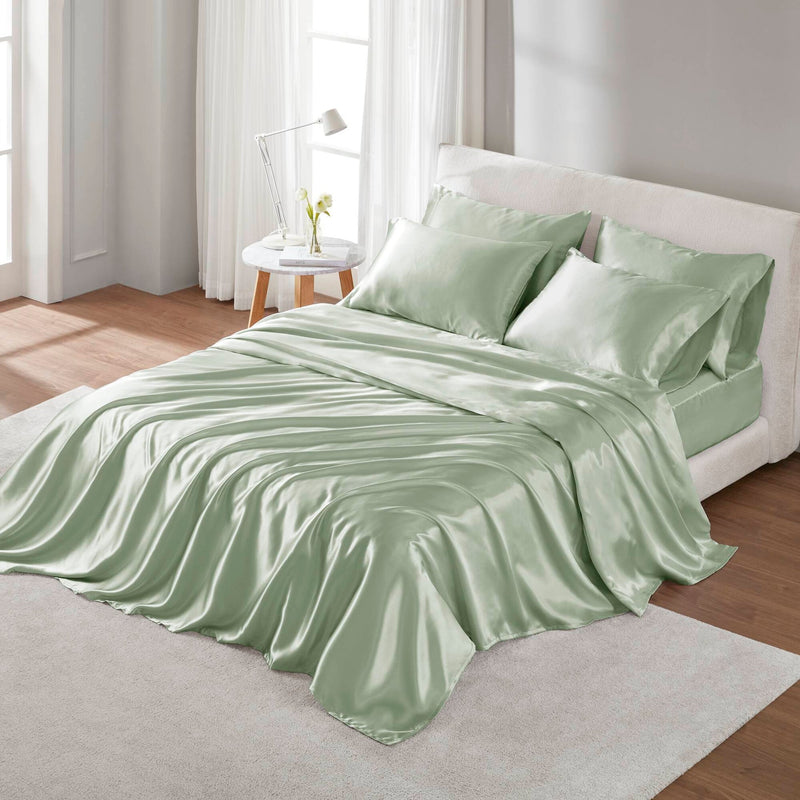6 PCS Queen Luxury Sheet Set Sage