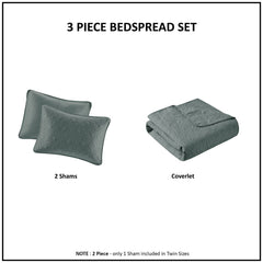3 Piece Reversible Bedspread Set perspective